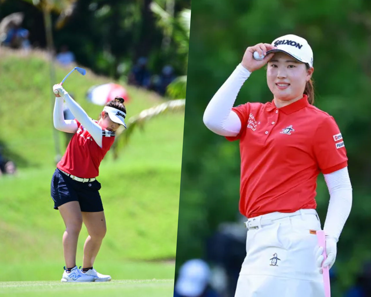 夏~初秋まで1枚で決まる! リゾートゴルフ場で華やぐ“赤”ゴルフ 夏~初秋まで1枚で決まる! リゾートゴルフ場で華やぐ“赤”ゴルフ